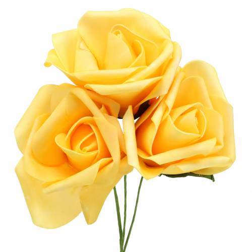 Floristik24 Skum rosa Ø6cm gul 27 stk