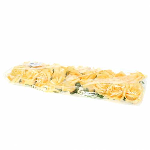 Floristik24 Skum rosa Ø6cm gul 27 stk