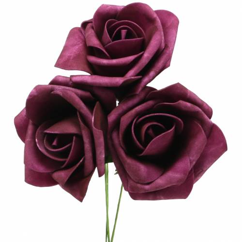 Skumrose Ø10cm Mauve 8stk