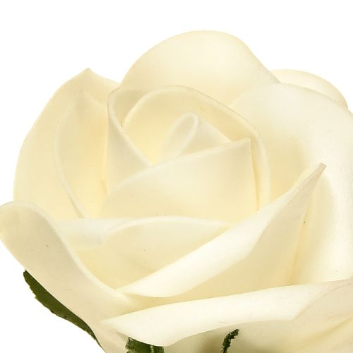 Artikel Skumroser med stilkblomster skumcreme Ø7,5cm 18 stk