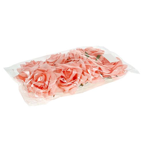 Artikel Skumrose Ø 10cm Laks 8 stk