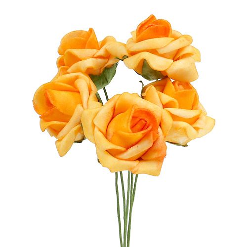 Skumrose Ø4,5cm abrikos 36p