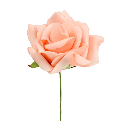 Floristik24 Skum Rose Ø 6cm lakserød 27 stk