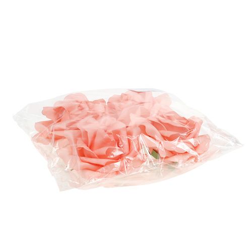 Floristik24 Skum Rose Skum Rose Laks Ø15cm 4 stk