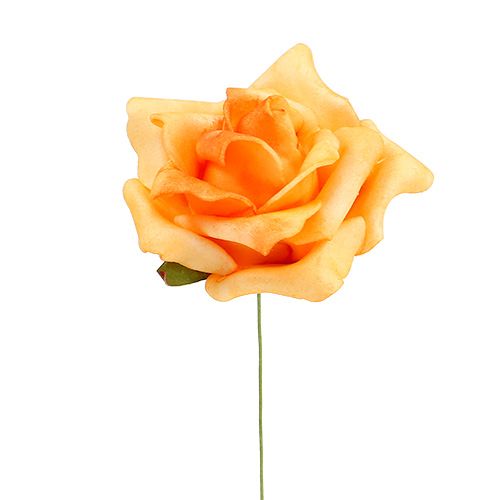 Floristik24 Skumrose Ø6cm lys orange 27 stk