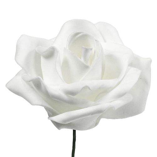 Floristik24 Skumroser hvid Ø5cm 12stk