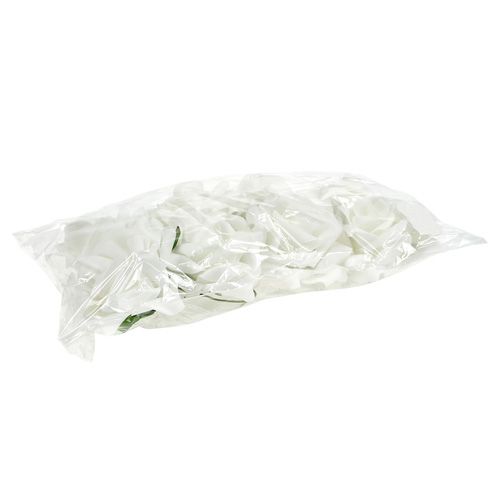 Artikel Skumroser hvide Ø10cm 8 stk