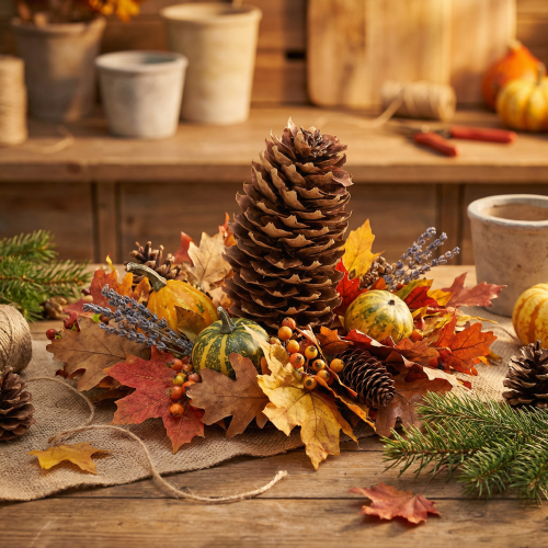 Artikel Naturlige fyrrekogler, dekorative kogler til hobbybrug, 10-11 cm, 5 stk.