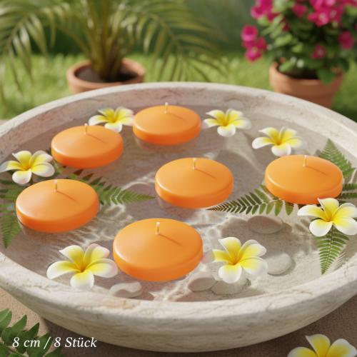 Artikel Flydende lys ideelt til romantisk dekoration og en afslappende atmosfære i dit hjem, 8 cm, 8 stk.