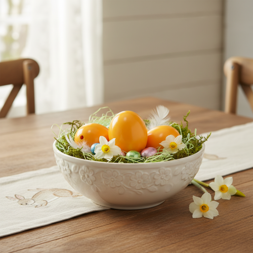 Artikel Påskeæg, rigtige kyllingeæg, perfekte til kreativt gør-det-selv-håndværk og påskehåndværk, 5 cm, 10 stk.