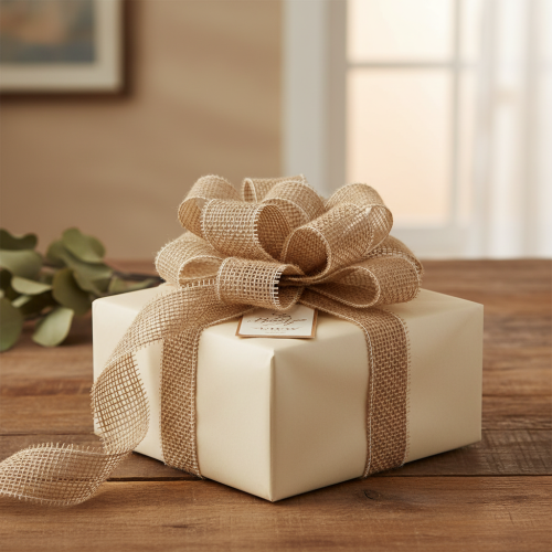 Artikel Naturligt jutebånd, 5 cm bredt, 40 m langt