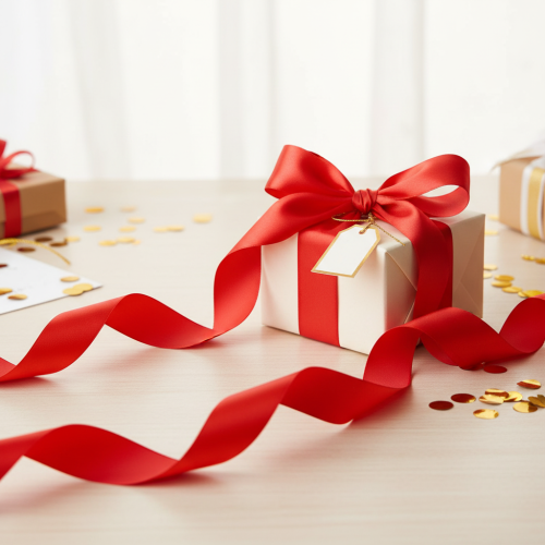 Artikel Krøllebånd 50mm 100m rød