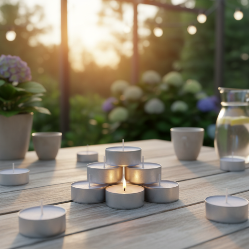 Artikel Duftlys lavendel mimosa, fyrfadslys duftende Ø3.5cm H1.5cm 18 stk.