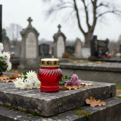 Artikel Gravlys glaskugle Ø7,5cm H10cm 9 stk