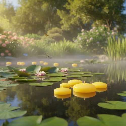 Artikel Flydende lys, flydende dekorativt element, alsidig brug i hjem og have, 8 cm, 8 stk.