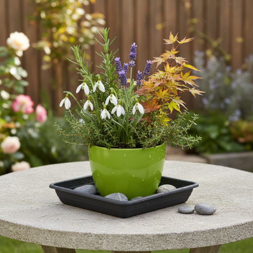 Artikel Coaster Lara firkantet 20cm x 20cm antracit 1 stk