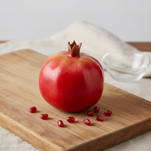 Artikel Granatæble dekorativ frugt kunstig rød vinduesdekoration 10,5cm