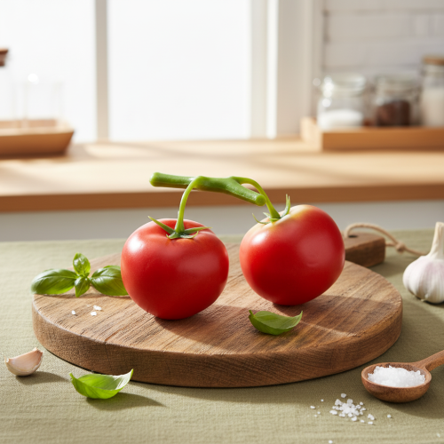 Artikel Dekorative tomater 2 kunstige tomater på ranke Ø6cm L15cm