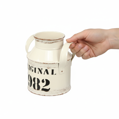 Artikel Metal dekorativ kande “Original 1982” Creme Rust H13cm 2 stk.