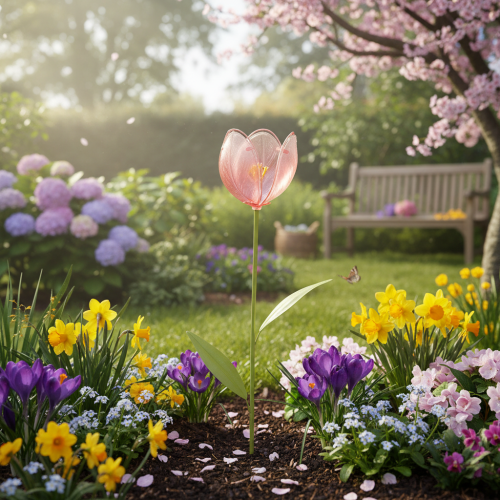 Artikel Havepælsblomst dekorativ tulipan til blomsterbede og kanter 94 cm