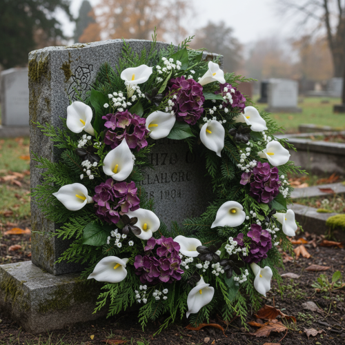 Artikel Calla liljer på wire, små, hvide, 50 stk.