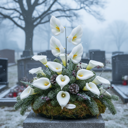 Artikel Calla liljer, mellemstore, på tråd, 50 stk.