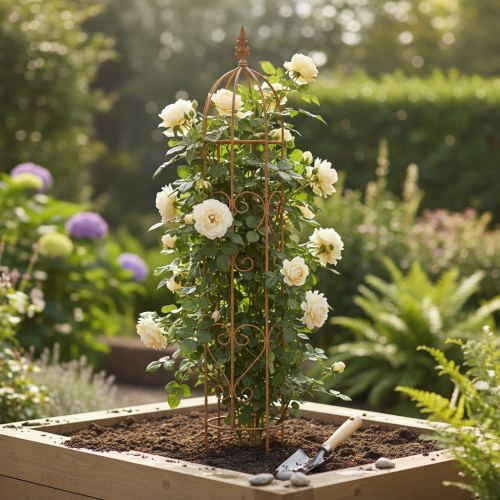 Artikel Havespalier, klatrehjælp til roser og andre klatreplanter, ideelt havedesign, 108 cm, sæt med 2.