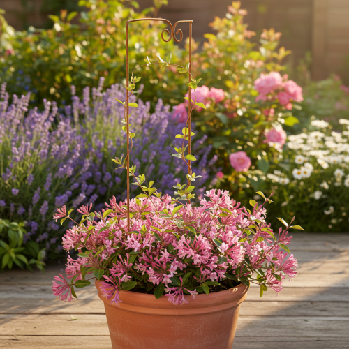 Artikel Espalier, klatrehjælp, buet dekorativt element til blomsterbede og plantekrukker, 75 cm