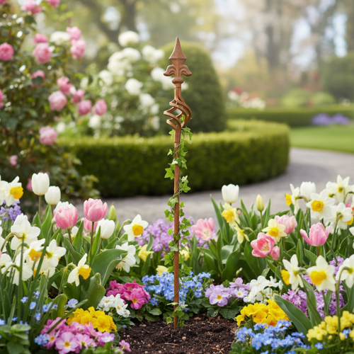 Artikel Havepælespalier til havedekoration med dekorativt element 115 cm