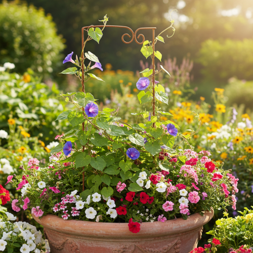Artikel Espalier, klatrehjælp, buet dekorativt element til blomsterbede og plantekrukker, 75 cm