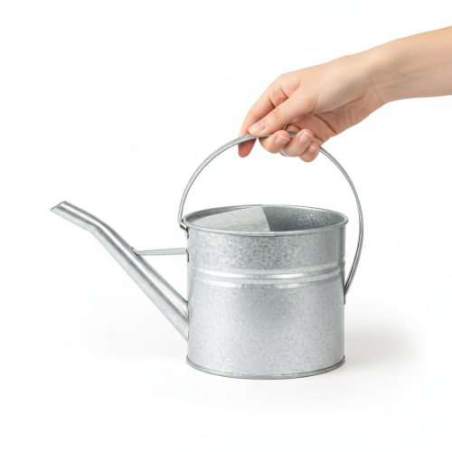 Vintage dekorativ vandkande, metal, sølv, 1,25l plantekasse | Floristik24.dk