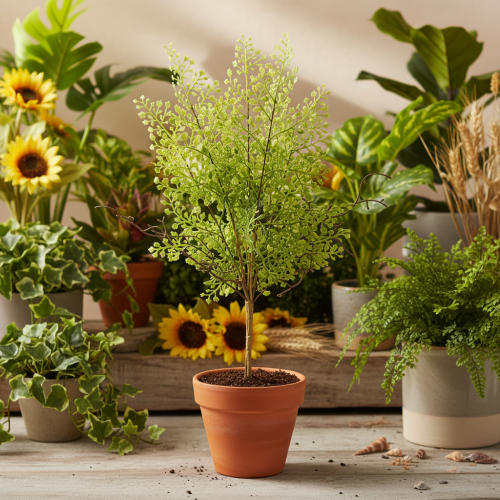 Kunstig grøn Ruscus-gren til blomsterdekoration, 41 cm | Floristik24.dk