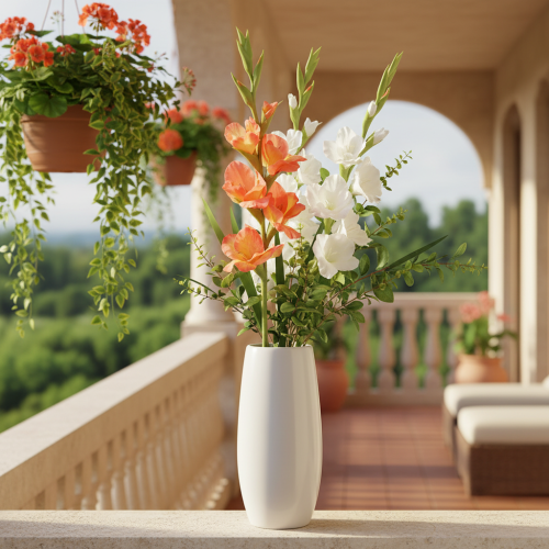 Kunstig gladiolus med mange blomster til en buket, 88 cm | Floristik24.dk