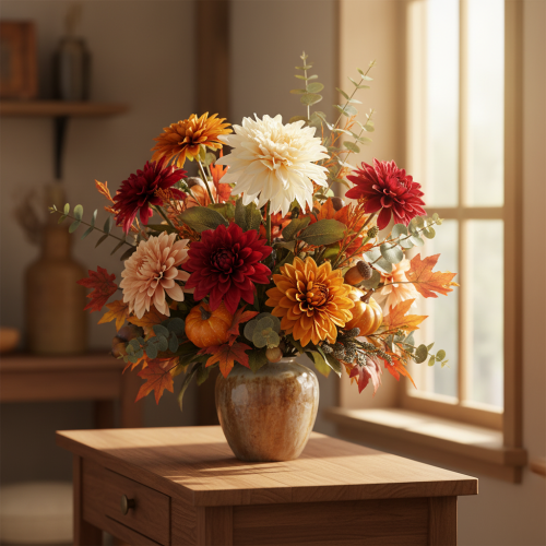 Kunstig dahliablomst til vase 68 cm | Floristik24.dk