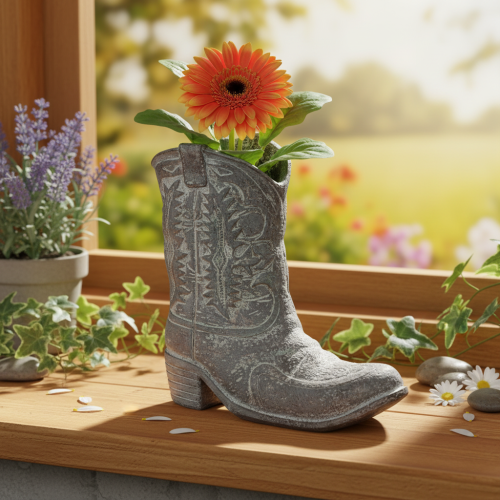 Dekorative cowboystøvler plantesko 24 cm | Floristik24.dk