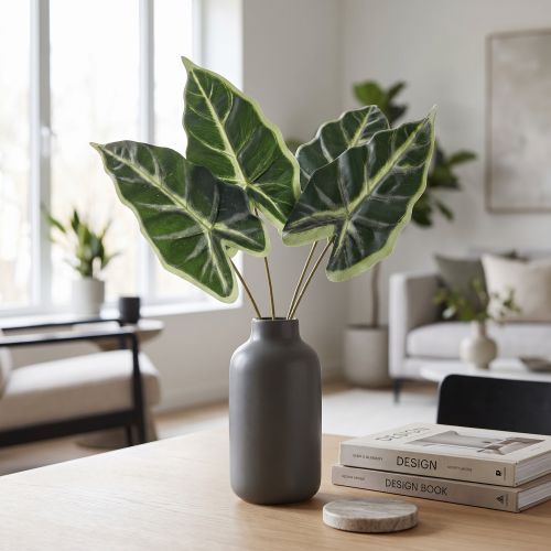 Alocasia Elefantøre Pil Blad Kunstige Planter Grøn 55cm | Floristik24.dk