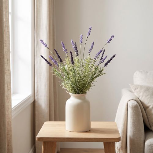 Lavendeldekoration Kunstig bundt kunstige planter Lilla 36cm | Floristik24.dk