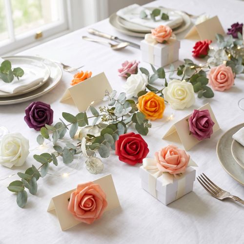 Skumrose Ø3,5cm forskellige farver 48 stk | Floristik24.dk