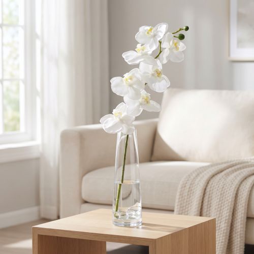 Artikel Kunstig orkidé kunstig blomst hvid Ø6,5-8cm 77cm