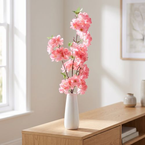 Artikel Kirsebærblomstgren kunstig pink 103cm