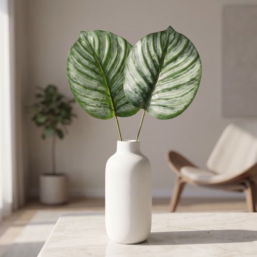 Calathea Kunstig Kurv Marante Kunstige Planter Grøn 51cm | Floristik24.dk