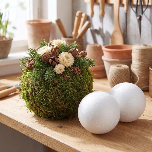 Styrofoam kugle Ø10cm hvid 5 stk | Floristik24.dk