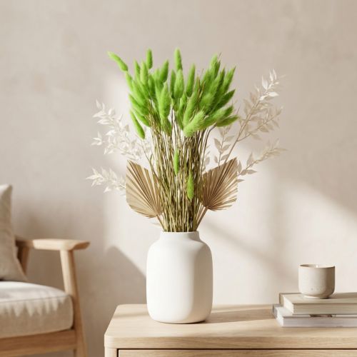 Fløjlsgræs grøn Lagurus tørret tørret græs sødt græs 20-50cm 25g tørrede blomsterdekoration Boho | Floristik24.dk