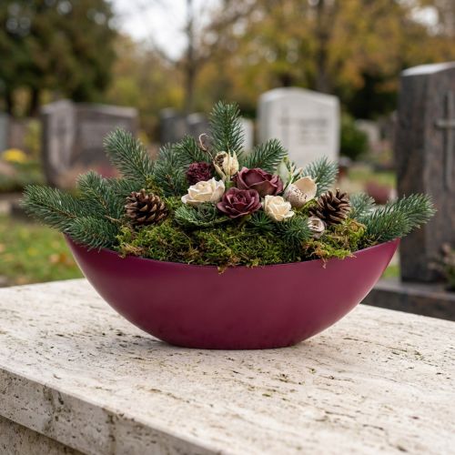 Plantebåd dekorativ skål skål Berry 38,5cm×12,5cm×13cm | Floristik24.dk