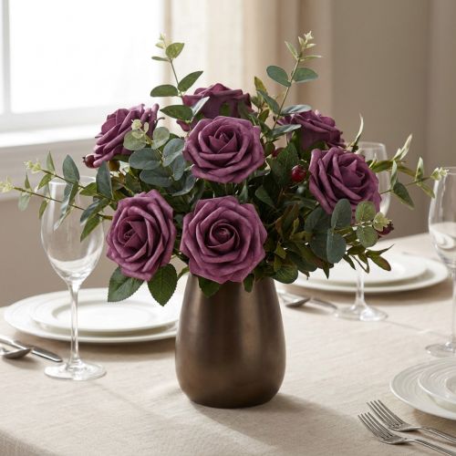 Skumroser Ø7,5cm Mauve 18 stk | Floristik24.dk