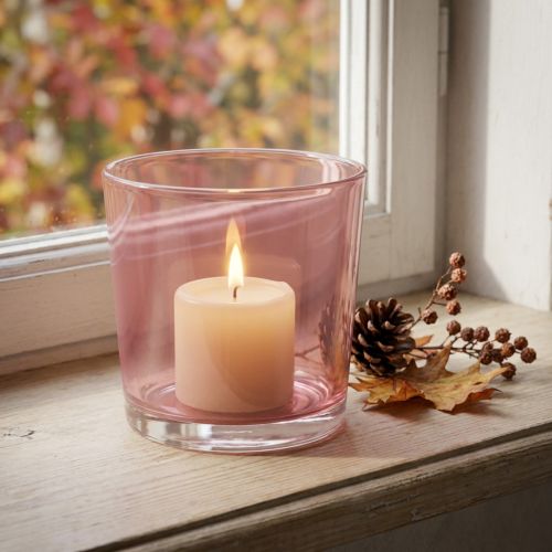 Glasgryde Ø10cm H8,5cm gammelrosa | Floristik24.dk