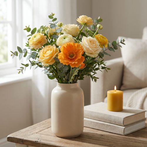 Kunstige Blomster Kunstig Valmue Blomst Dekorativ Valmue Orange 48cm