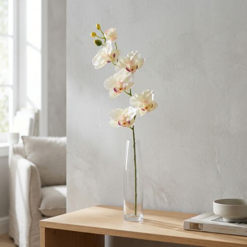 Orchid Phalaenopsis kunstig 6 blomster creme pink 70cm | Floristik24.dk