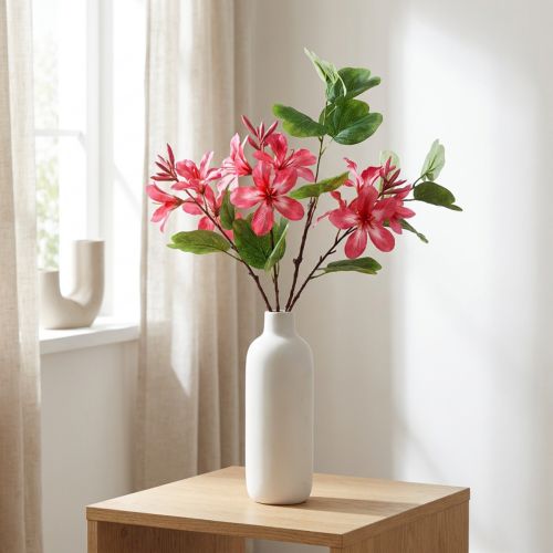 Kunstig orkidégren Bauhinia Lyserød kunstig plante 62cm | Floristik24.dk