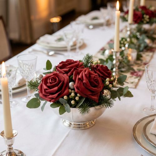 Skum rosa rød Ø10cm 8 stk | Floristik24.dk